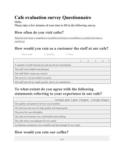 how to create a questionnaire sample