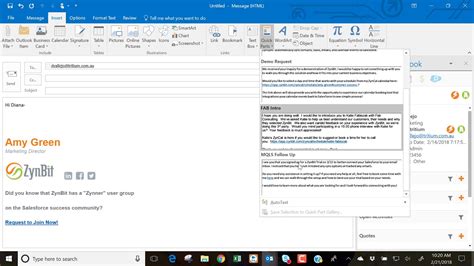 how to create a quick email in outlook