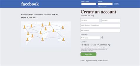 how to create a registration form on facebook page