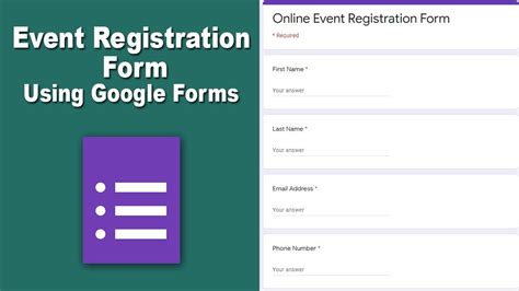how to create a registration form on google docs