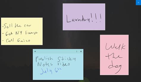 how to create a reminder in sticky notes on windows 10
