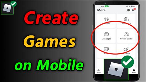 how to create a roblox game on android phone