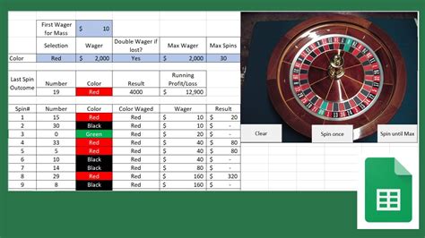 how to create a roulette wheel in excel
