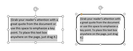 how to create a rounded text box in word