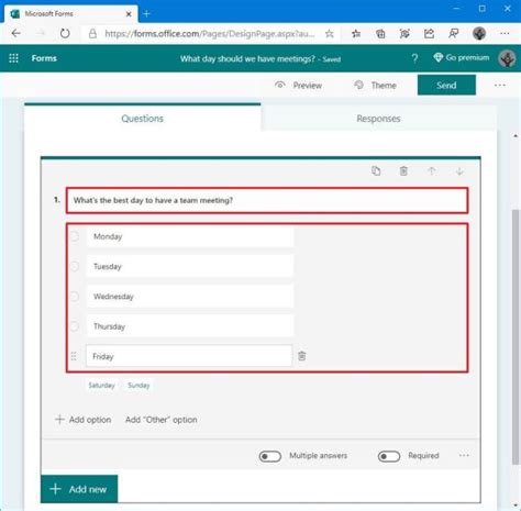 how to create a scheduling poll in microsoft forms