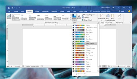 how to create a scheme in word