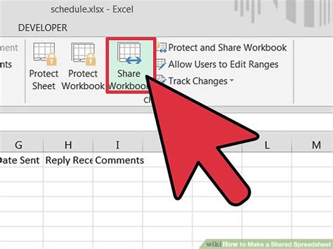 how to create a share excel spreadsheet