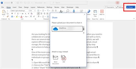 how to create a shared word document in gmail