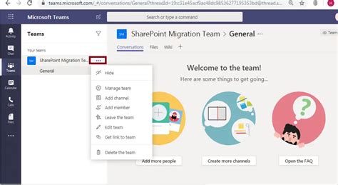 how to create a sharepoint on teams