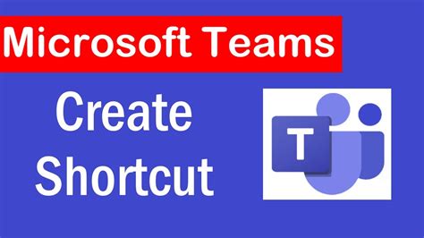 how to create a shortcut for microsoft teams