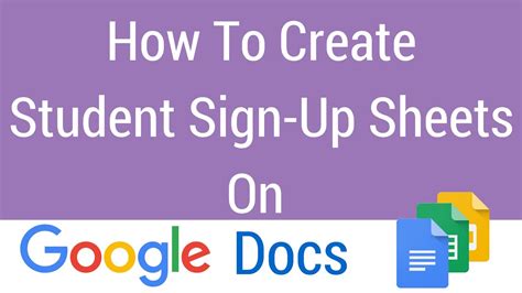 how to create a sign up form in google docs