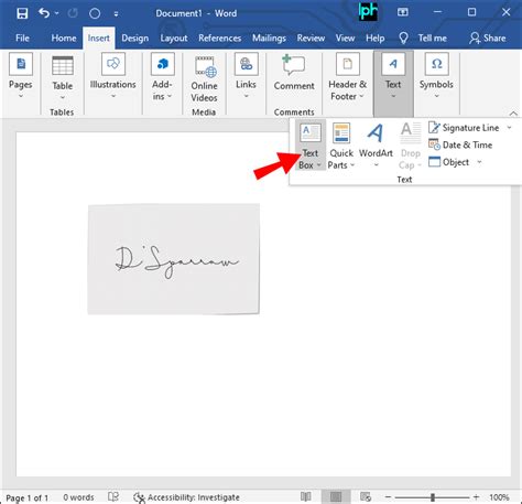 how to create a signature line in ms word