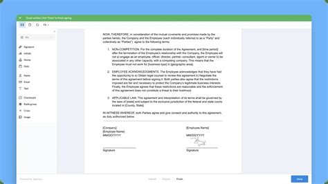 how to create a signed document