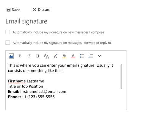 how to create a simple email signature