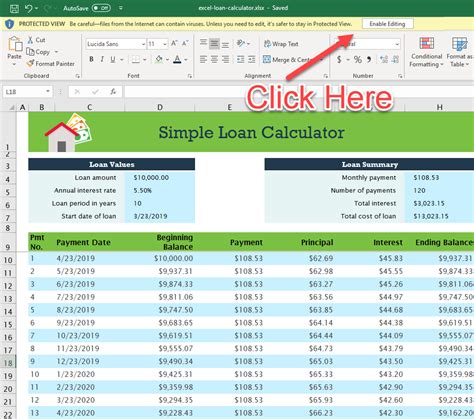 how to create a simple loan calculator in excel