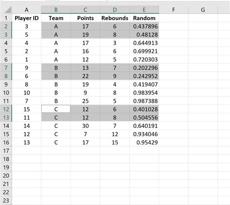 how to create a stratified random sample in excel