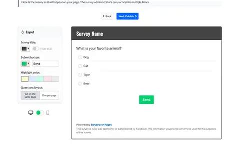 how to create a survey on facebook page