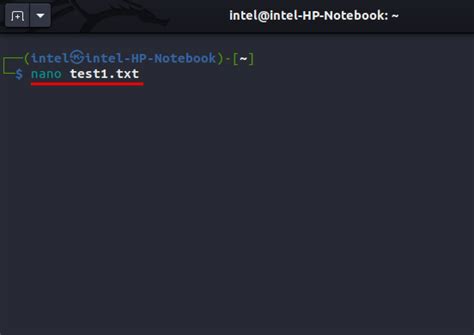 how to create a text file in linux using nano