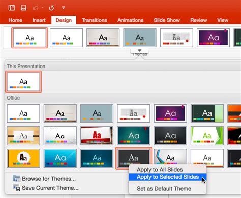 how to create a theme in powerpoint mac