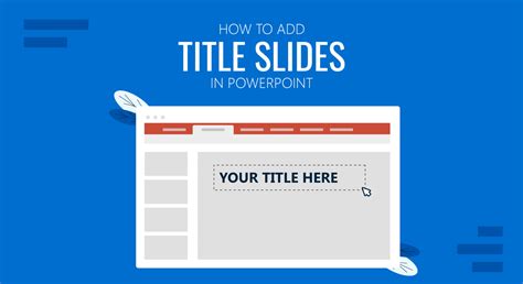 how to create a title slide in powerpoint