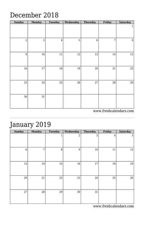 how to create a two month calendar in excel