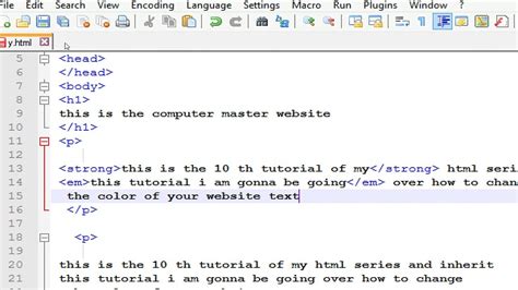 how to create a website using notepad using html