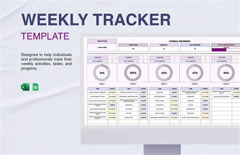 how to create a weekly tracker in excel