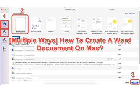 how to create a word document on an apple computer