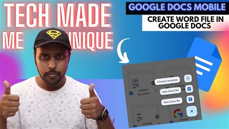 how to create a word file in mobile