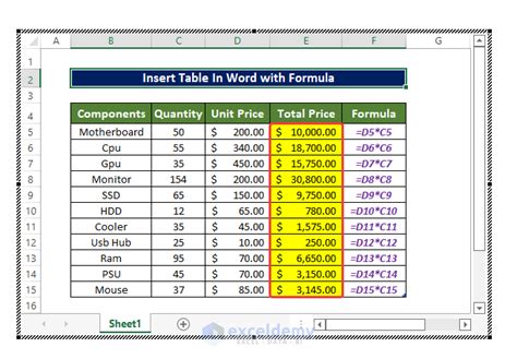 how to create a word in excel
