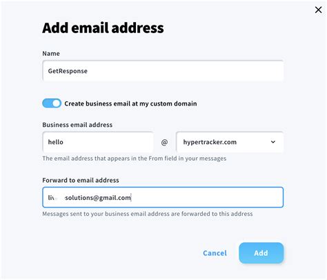 how to create a work email domain