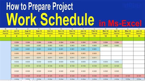 how to create a work schedule in ms project