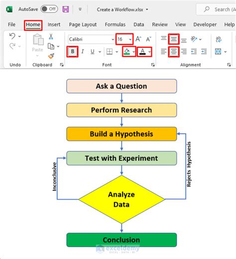 how to create a workflow in excel