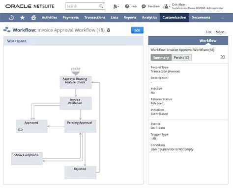 how to create a workflow in netsuite