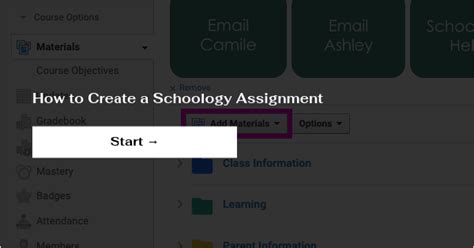 how to create a writing assignment in schoology