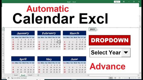 how to create a yearly calendar in excel with formula