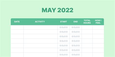 how to create activity log in excel