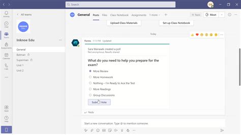 how to create an anonymous poll in teams