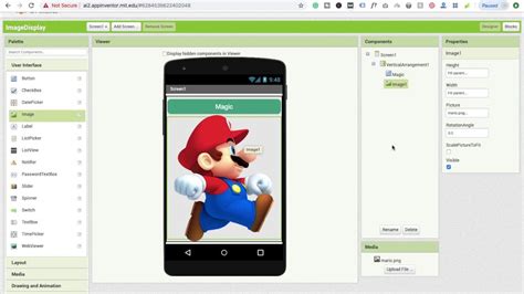 how to create an app in mit app inventor