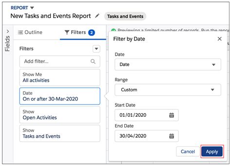 how to create an email activity report in salesforce