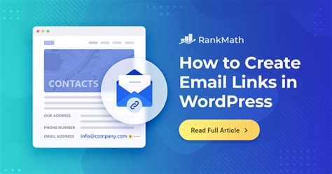how to create an email in wordpress
