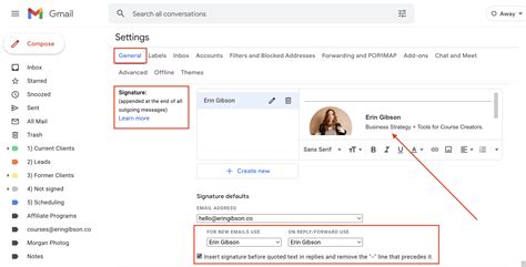 how to create an email signature in gmail