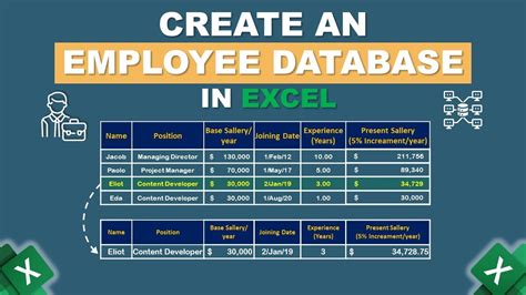 how to create an employee database in excel