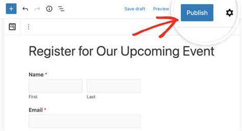 how to create an event registration form in wordpress