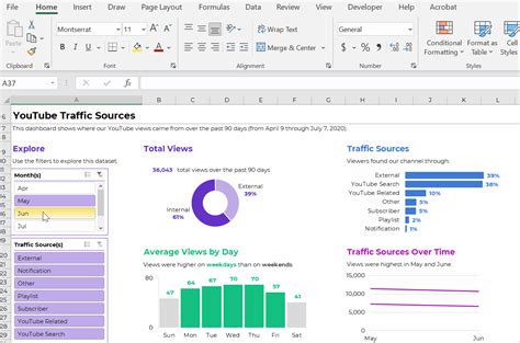 how to create an interactive excel file