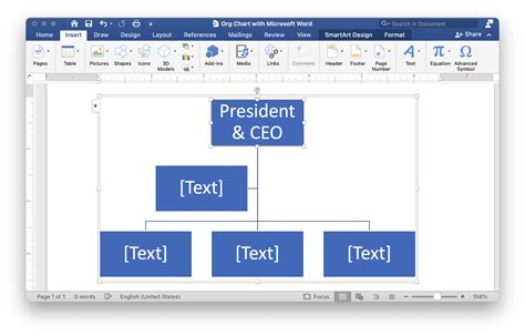how to create an org chart in ms word