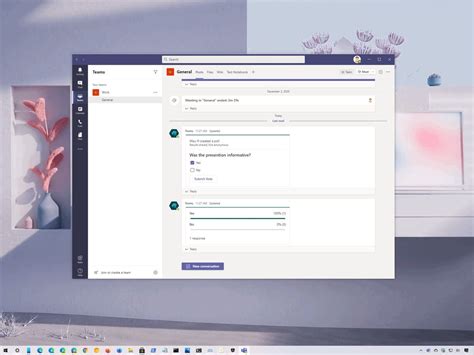 how to create anonymous poll in ms teams