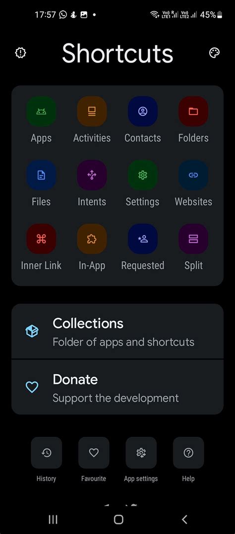 how to create app shortcut in android phone