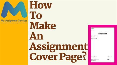 how to create assignment cover page