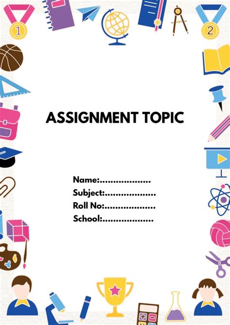 how to create assignment front page